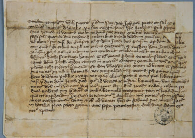 Document issued by the Warka Town Council in 1407, held at the State Archive in Toruń