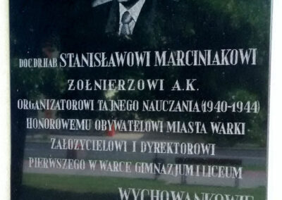 Historical marker to commemorate Stanisław Marciniak