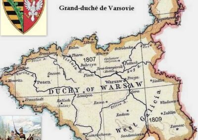 Duchy of Warsaw, map, 1807–1815