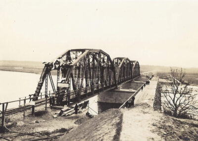 Railroad bridge ready to open, 1934