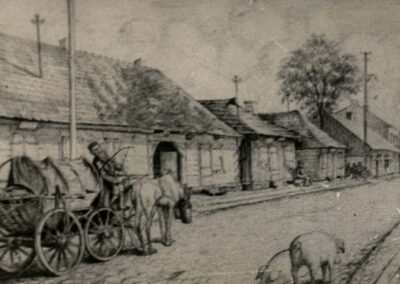 Senatorska Street, drawing by K. Kozłowski, 1939