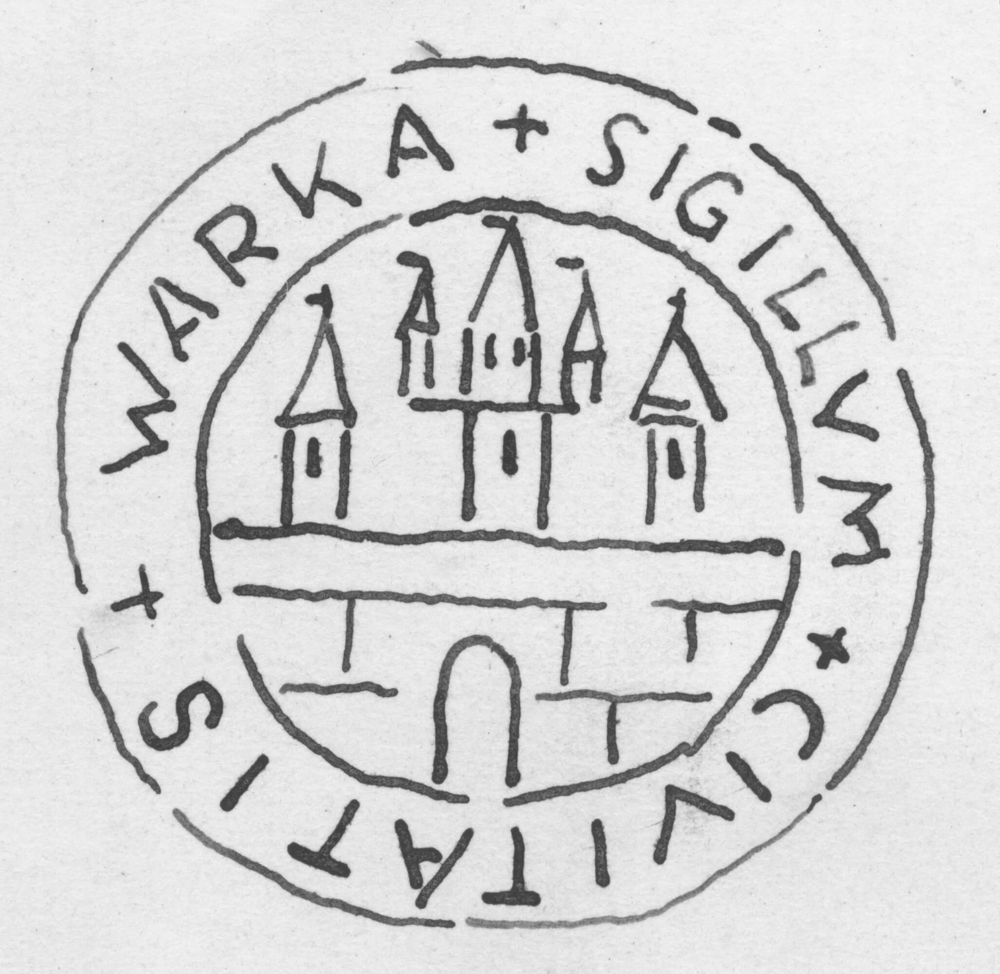 1564 - pieczęć Warki - 1551 r
