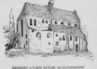 Zburzony kościół o.o. dominikanów