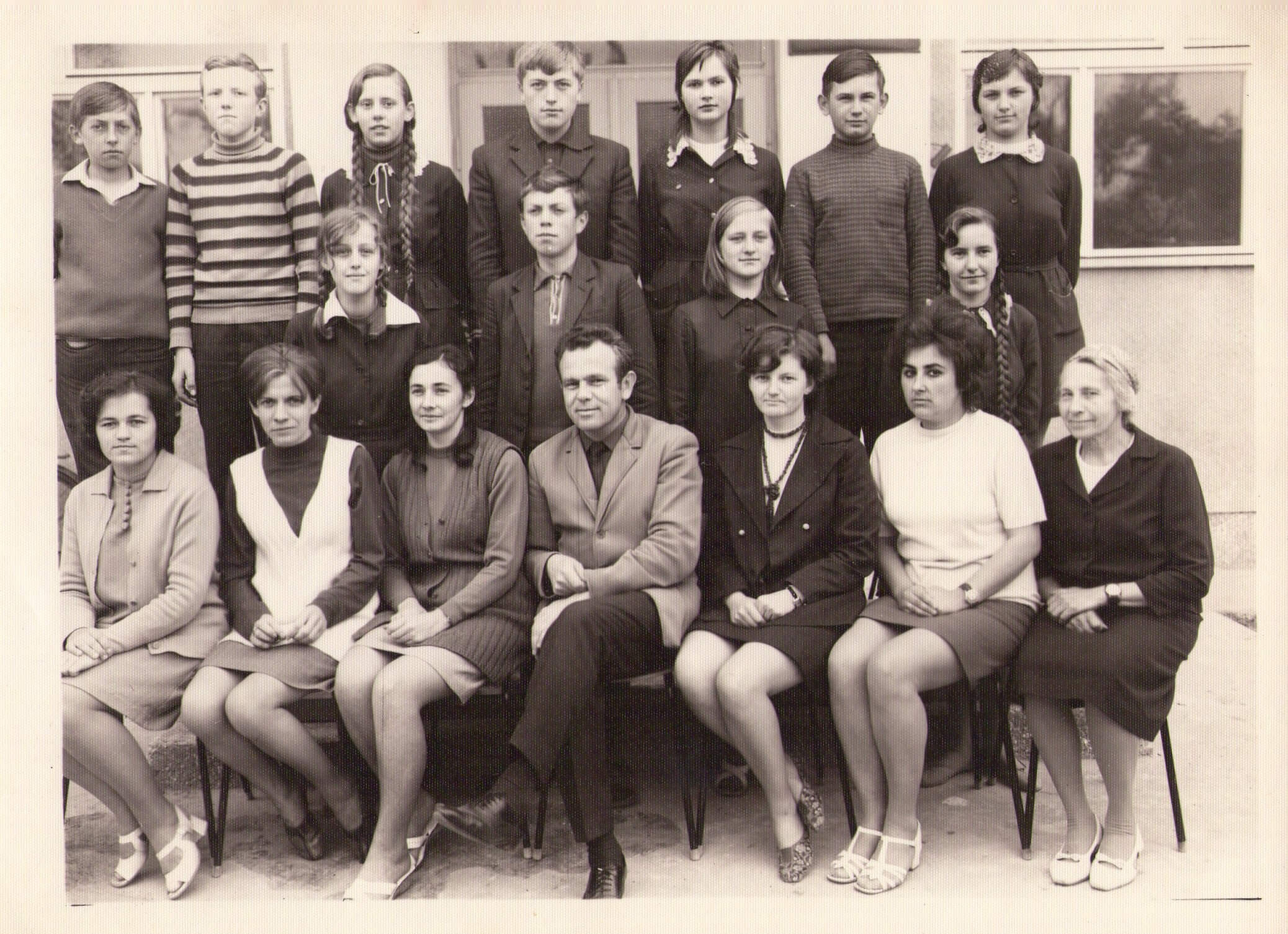 Konary, Teaching staff with Principal Jan Michalski after the opening